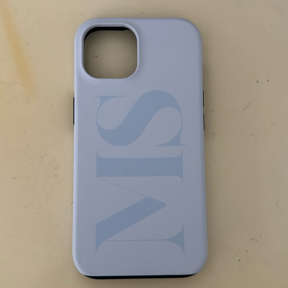 iPhone 15 phone case with MS initials